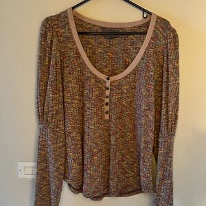 Anthropology Multicolor Long Sleeve Top L